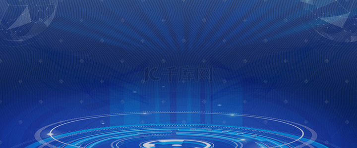 蓝色商务风海报背景图片_科技风互联网背景海报