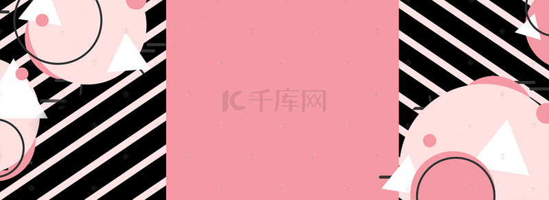 淘宝冬季女装背景图片_黑色孟菲斯女装banner