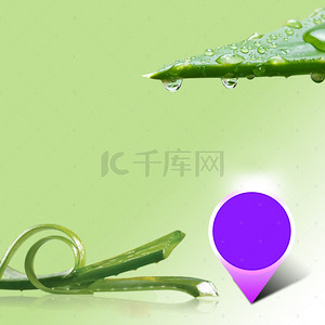 绿色主图面膜背景图片_芦荟植物护肤品PSD分层主图背景素材