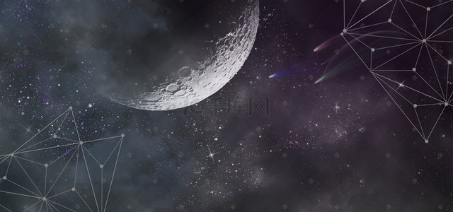 星空梦幻几何海报banner背景