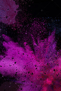 喷溅粉末背景图片_大气酷炫喷溅粉末紫色渐变背景海报