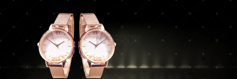 品牌手表背景图片_机械手表大促销灯光渐变棕色背景