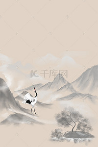 中国风传统山水风景