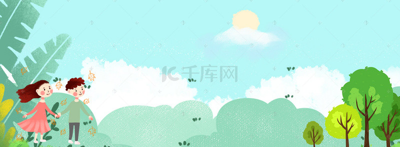 banner五一背景图片_五一情侣旅行banner