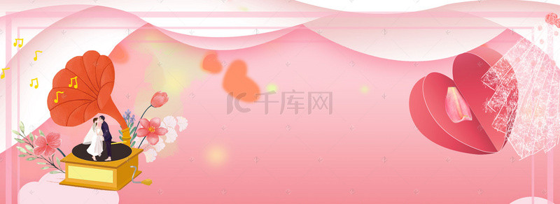 创意婚礼邀请函背景图片_剪纸风天猫婚博会创意背景合成