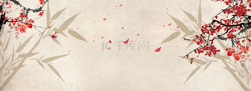 水墨国风手绘背景图片_复古中国风手绘文艺范背景