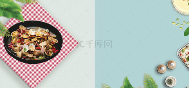 海鲜美食淘宝海报banner