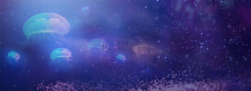 创意合成唯美背景图片_创意合成唯美水母