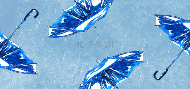 二十四节气雨水卡通banner