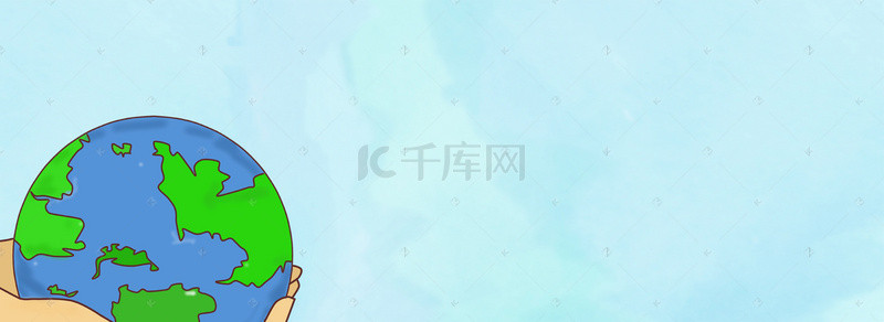 新生展板背景图片_节能减排手绘文艺绿色banner