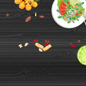 矢量图厨房背景图片_现代厨房蔬菜菜单封面背景素材