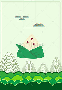 端午节赛龙舟背景图片_卡通风简约端午节海报