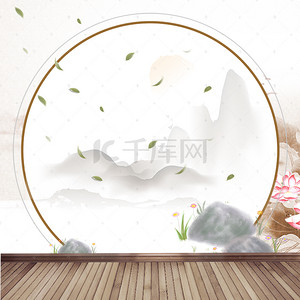 木板背景图片_中国风茶叶茶具PSD分层主图背景素材