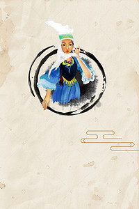 旅行设计海报背景图片_大美新疆旅游海报背景素材