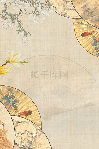 中国复古背景图片_简单商字工笔画主题背景