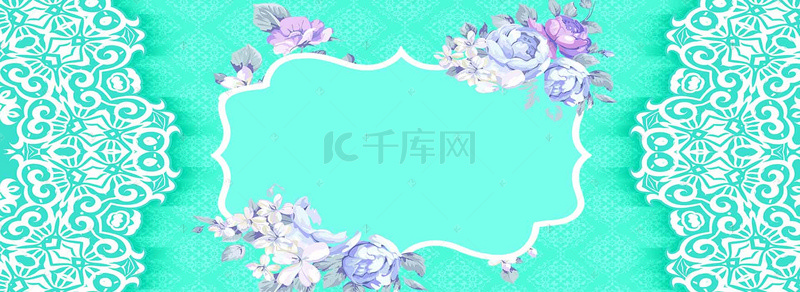 海报花瓶背景背景图片_情人节扁平红色海报banner背景