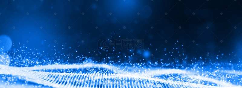 电子高端背景图片_简约高端蓝色电子科技粒子背景