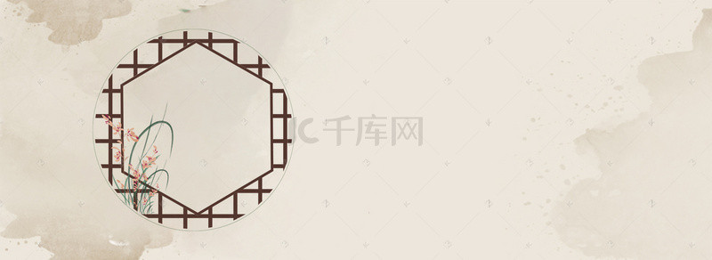 中国美食海报背景背景图片_养生古风灰色海报背景banner