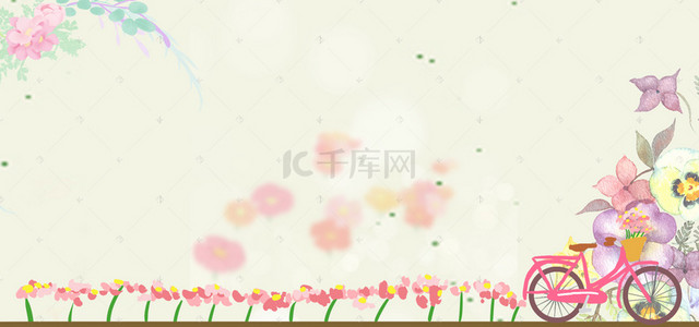 春季新品小清新背景图片_小清新海报花朵字母春天