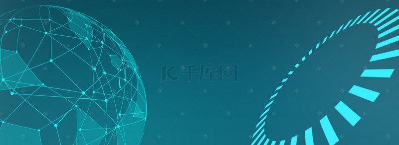 科技数据电子商务背景图片_商务蓝色科技智能海报banner