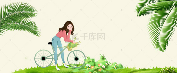 新品清新手绘背景图片_夏日上新清新手绘banner