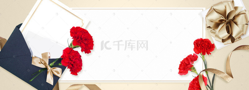 512母亲节康乃馨鲜花礼盒淘宝海报背景