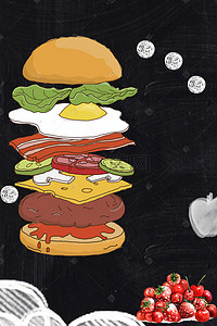 海报设计食品背景图片_美食宣传海报设计