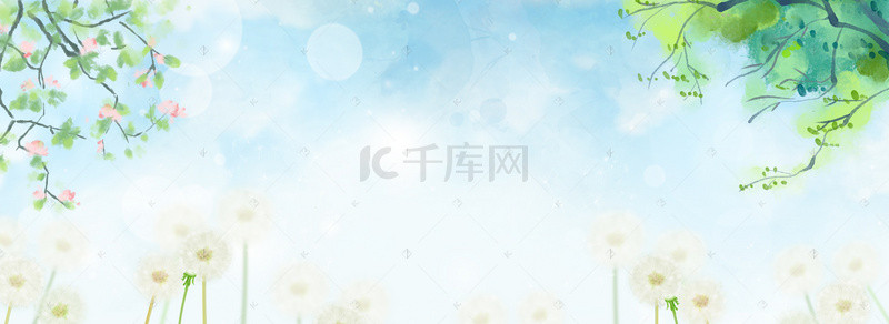 春季展板背景图片_时尚大自然春季海报设计背景图
