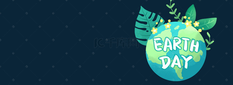 植树天空背景图片_环保蓝色卡通banner