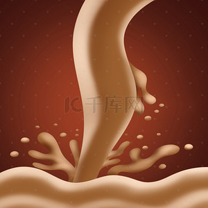 巧克力创意背景图片_简约美食咖啡巧克力创意海报