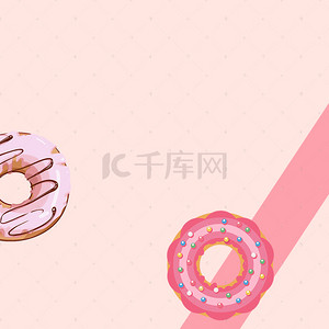 甜甜圈食品粉色PSD分层主图背景素材