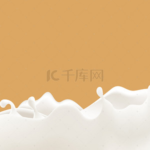 牛奶背景图片_咖啡冲剂饮料手绘PSD分层主图背景素材