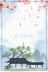 春暖花开海报素材背景图片_传统二十四节气立春海报背景