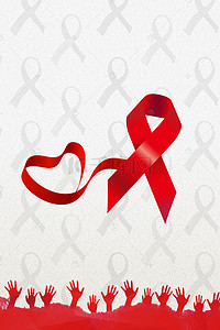 创意知识背景图片_灰色创意预防艾滋病公益海报背景