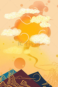 丝滑鲜奶系列背景图片_中国风简约神话系列背景海报