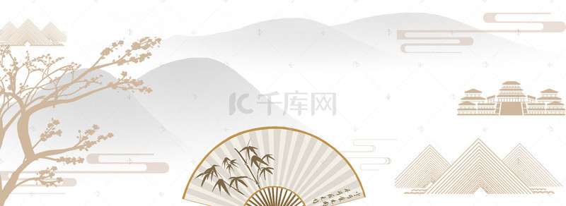 新中国复古背景背景图片_新中式地产高端地产背景
