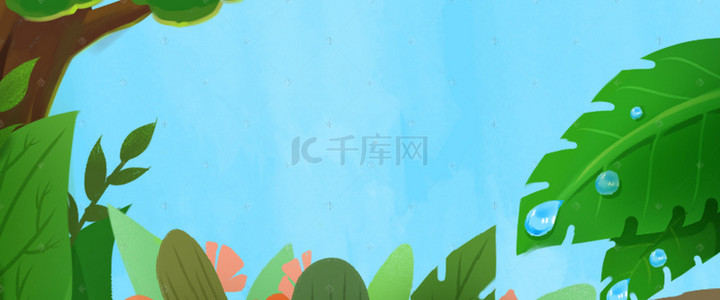 全屏卡通背景图片_卡通森林背景banner