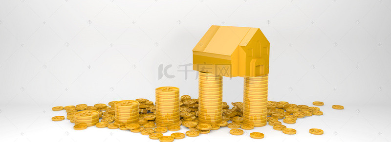 金色房产背景背景图片_金融理财金融房产商业背景