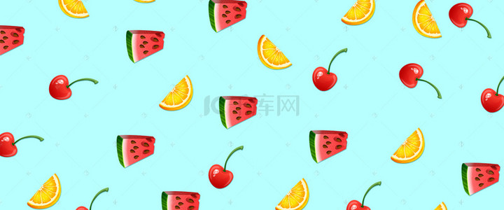 美食夏日促销背景图片_红色樱桃水果促销海报背景