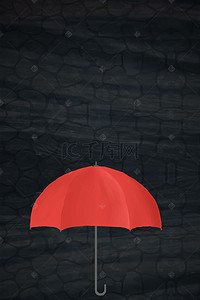 雨伞素材背景图片_下雨天梅雨时节文艺H5背景素材
