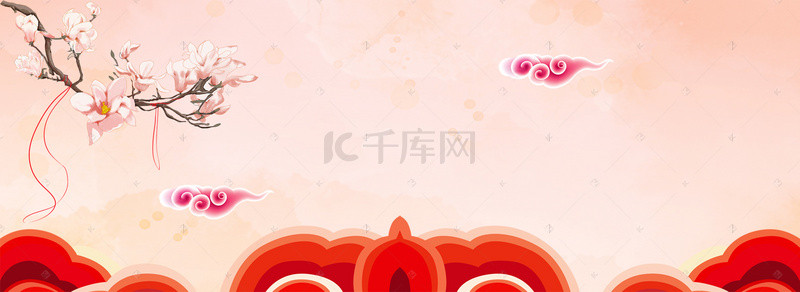 中国风卡通手绘banner