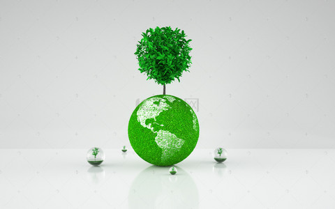 环保图片背景图片_创意绿色地球环保