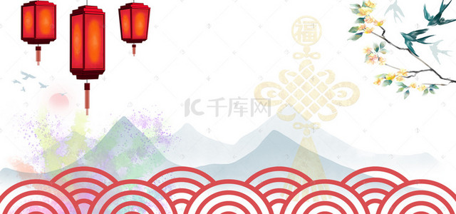 双十二背景图片_中国风海报banner