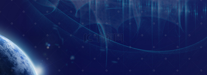 蓝色酷炫科技科幻海报背景素材