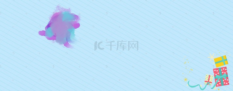 衬衫banner背景图片_淘宝文艺简约蓝色小清新banner