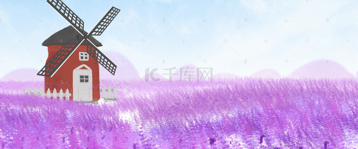 紫色梦幻热气球背景素材