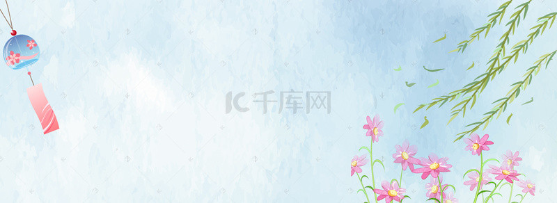 春季踏青旅游绿色banner