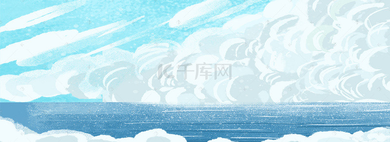 云彩背景图片_蓝色的海洋免抠图