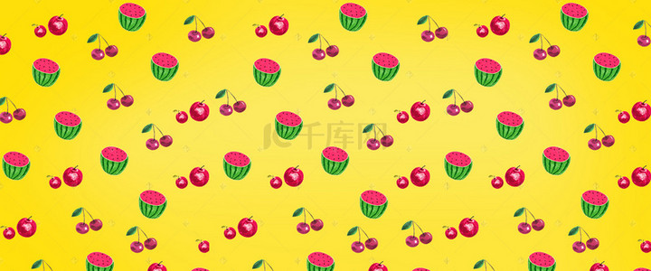 夏日冷饮促销海报背景图片_红色樱桃水果促销海报背景