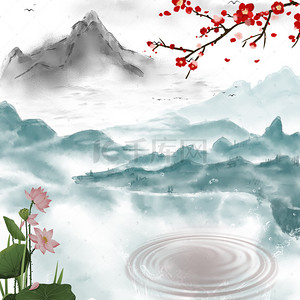 茶叶茶壶茶具背景图片_淘宝中黑色大气中国风食品主图